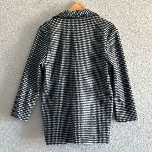 Vintage 100% Wool Blazer Houndstooth Danielle Young Sweater Cardigan Size Small - Picture 6 of 6